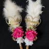 IMG_6003 Fluffy White Feather Nikah Pen Set with Custom Names-pink-3