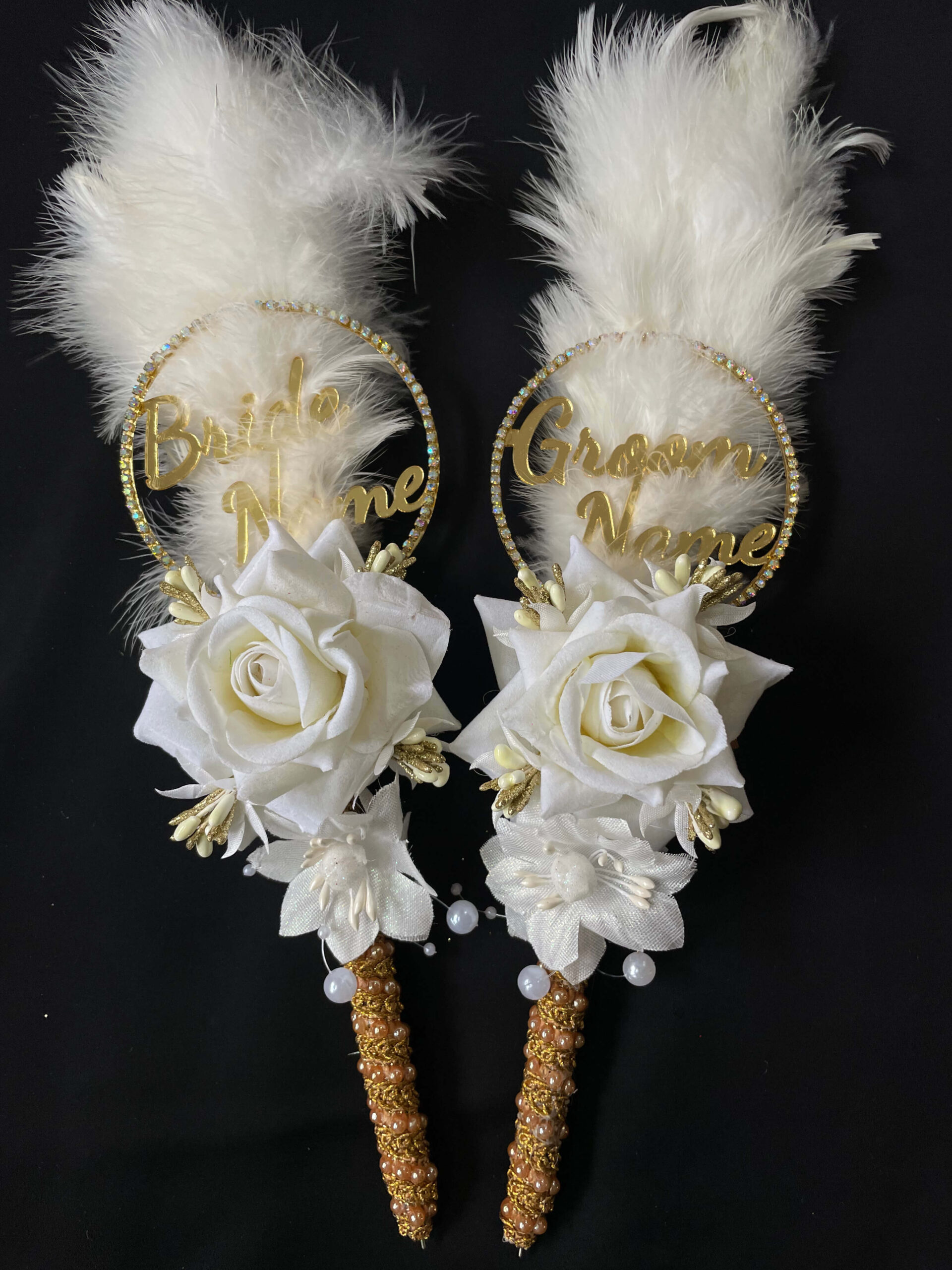 IMG_6141 Fluffy White Elegance Nikah Pen Set for Couples-white-3