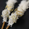 IMG_6142 Fluffy White Elegance Nikah Pen Set for Couples-white-2