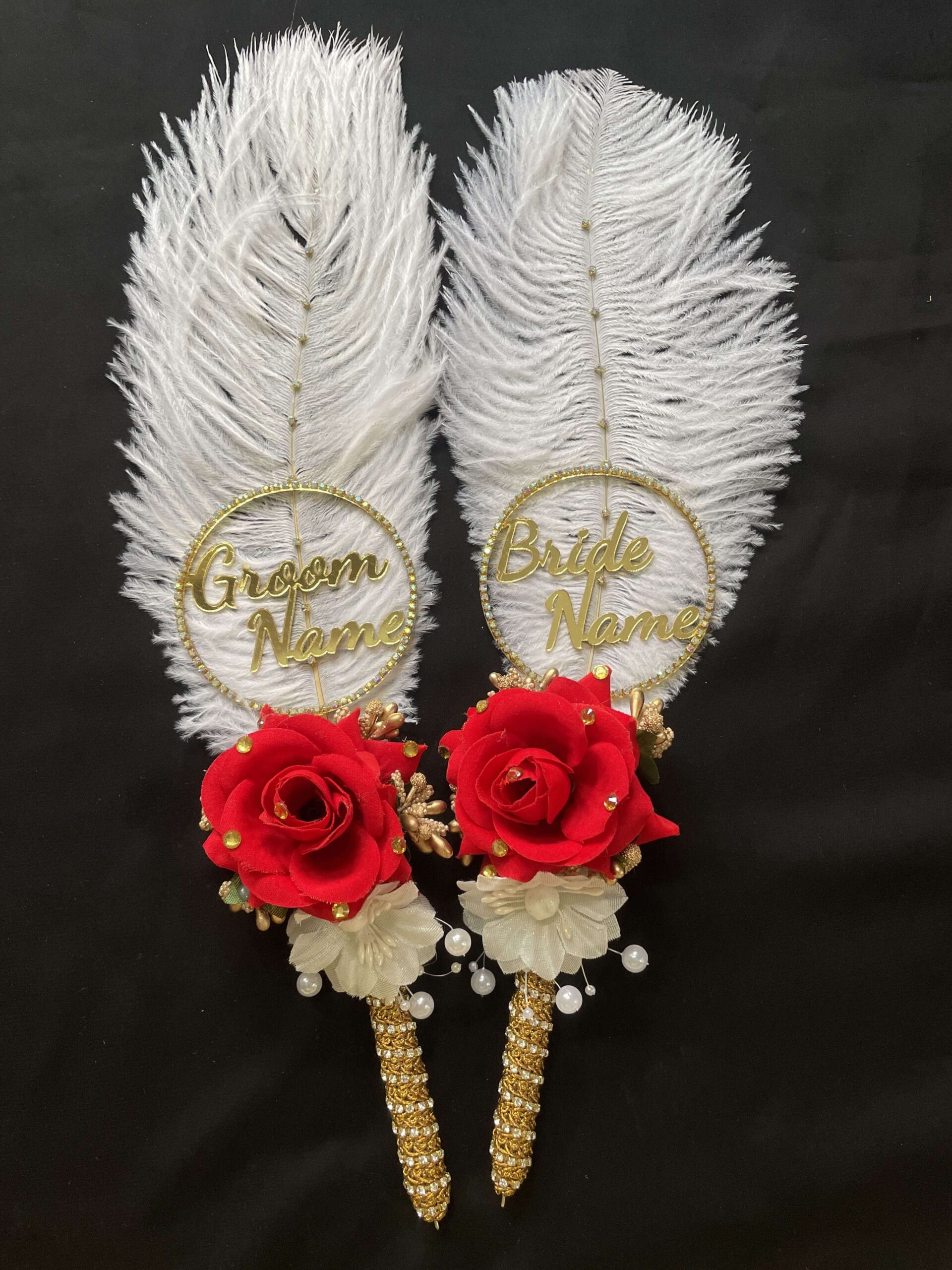 Round Elegance Nikah Pen Set for Couple-red-3