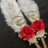 Round Elegance Nikah Pen Set for Couple-red-1