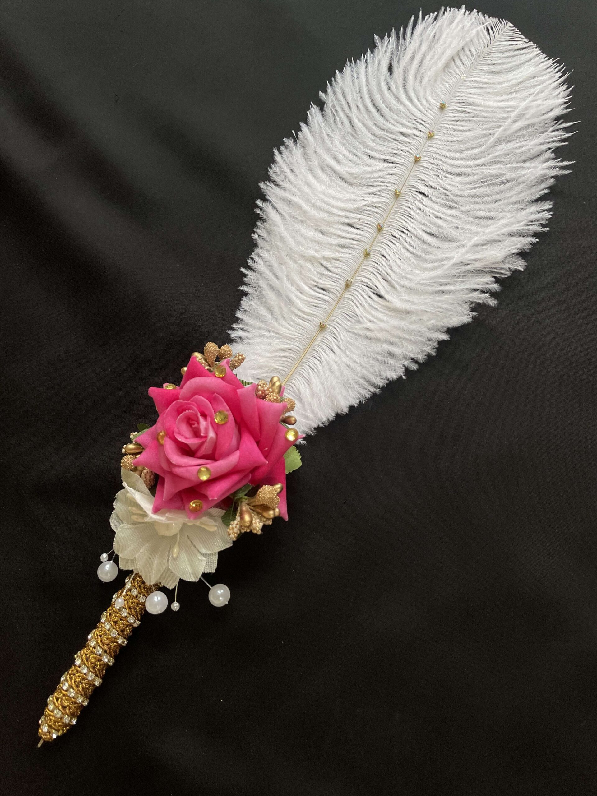 Nikah Pen Online: Exquisite Long Ostrich Feather Nikah Pen