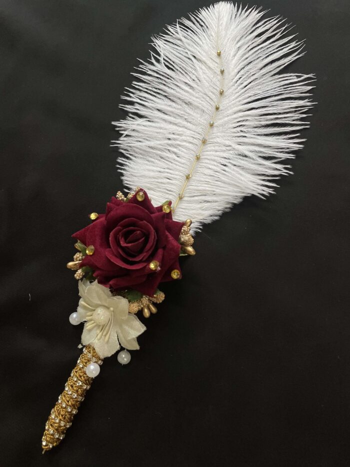 Luxurious Ostrich Feather Nikah Pen10